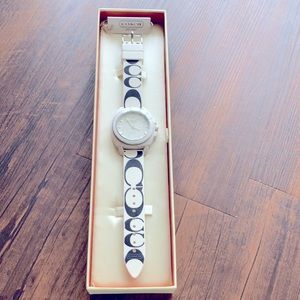 Coach Black and White Signature Logo Watch